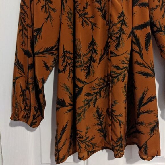 Tucker Caramel Pine in Crepe de Chine Silk Smock - Picture 3 of 10